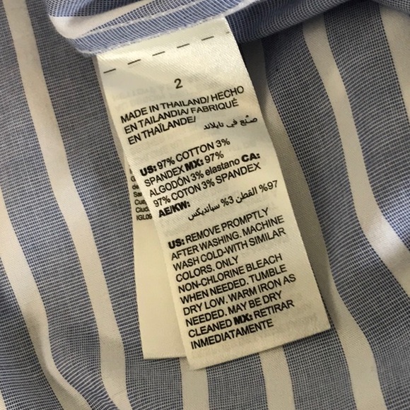 Chico’s Cotton Blend Striped Collared Shirt - Picture 7 of 7